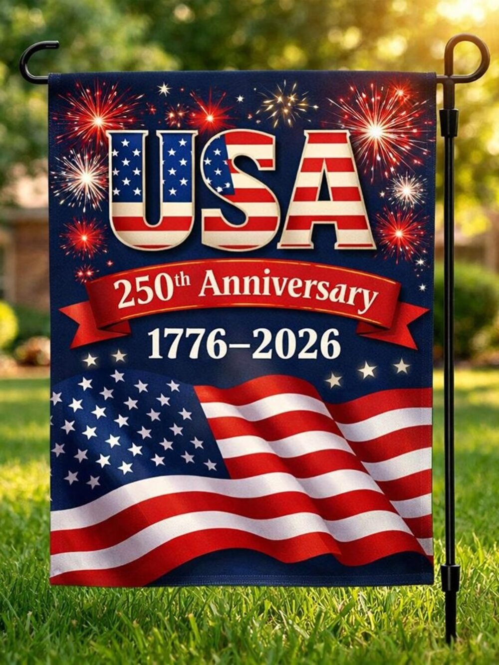 America 250th Anniversary Garden Flag